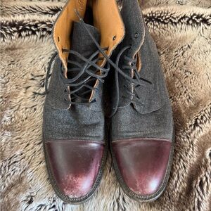 Taft Stylish Men's Gray and Brown Boots 11.5